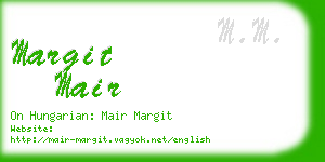 margit mair business card